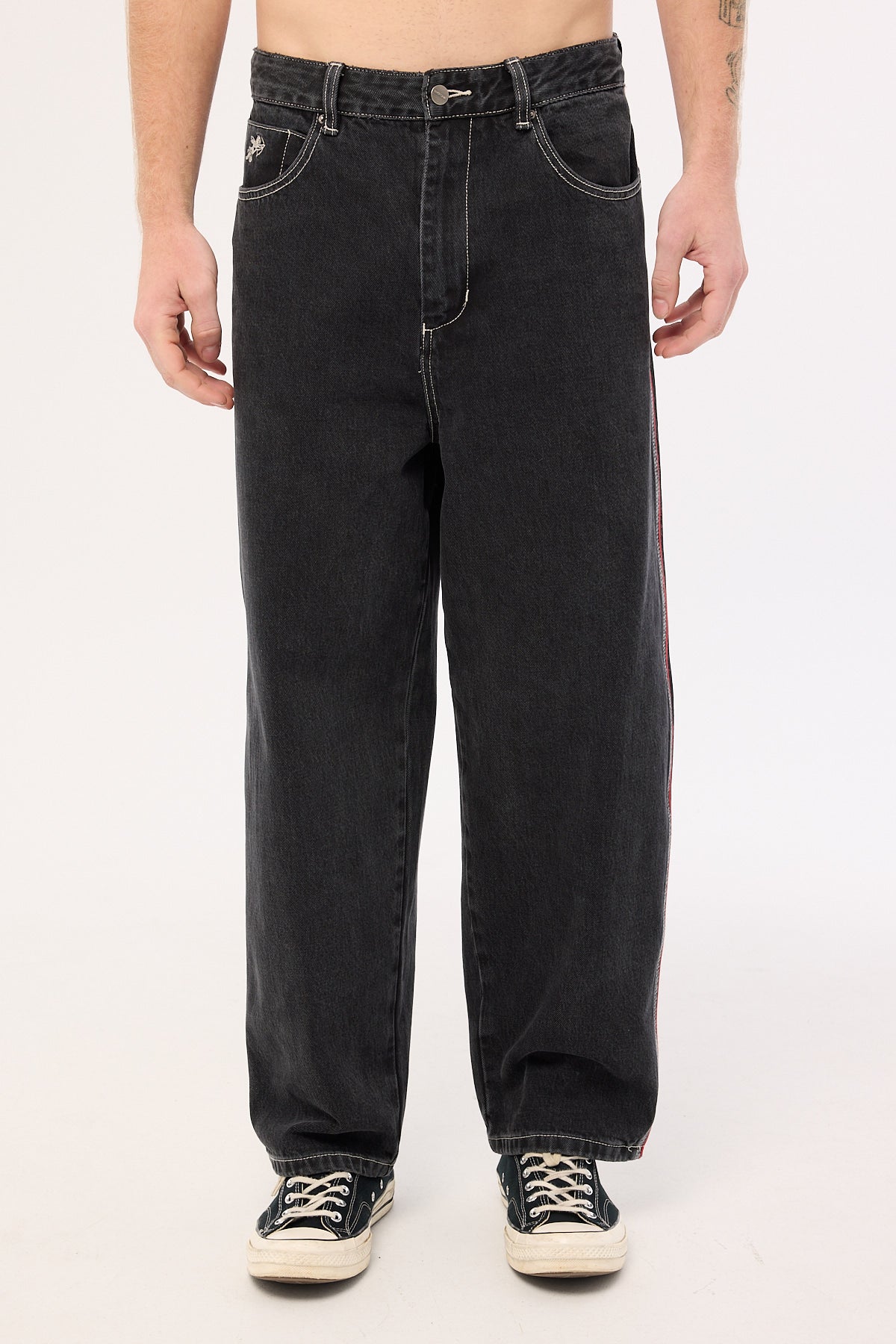 Worship Be Cool Piped Big Dawg Jean Used Black - Image 9