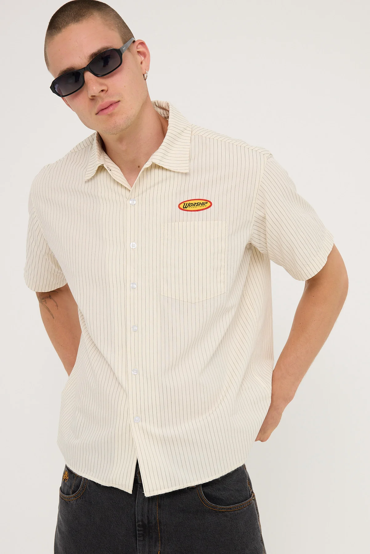 Worship Bistro Short Sleeve Shirt Bone - Image 2