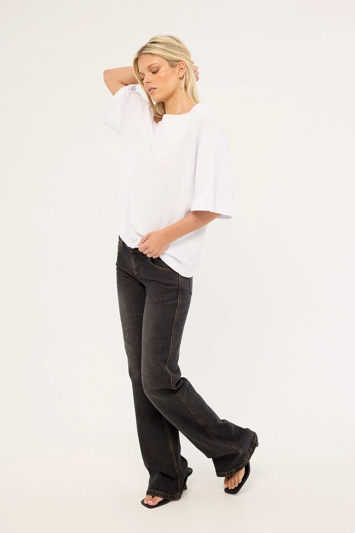 Worship Bootcut Low Rider Jean Worship Black Dust - Image 4