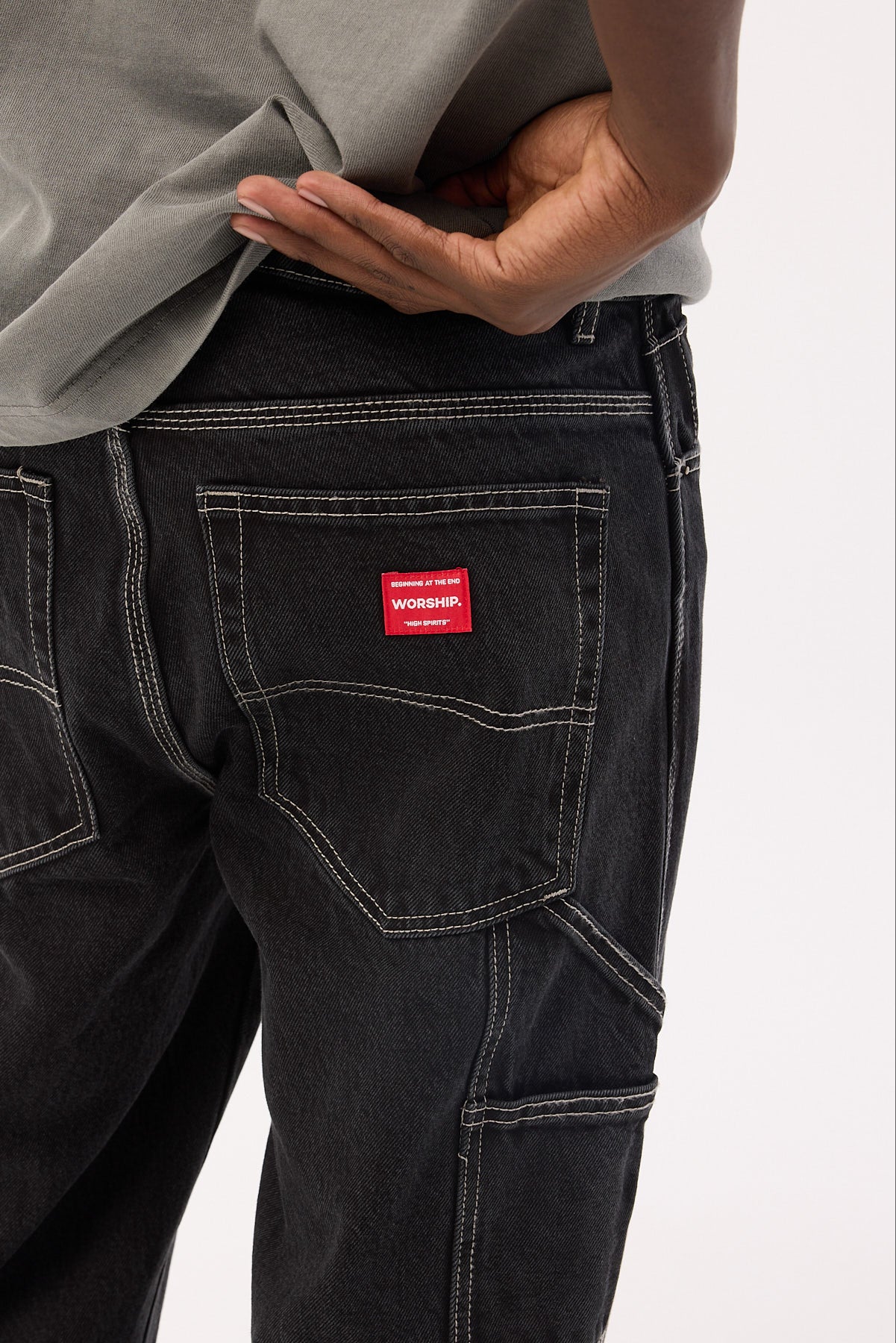 Worship Carpenter Jean Washed Black - Image 6