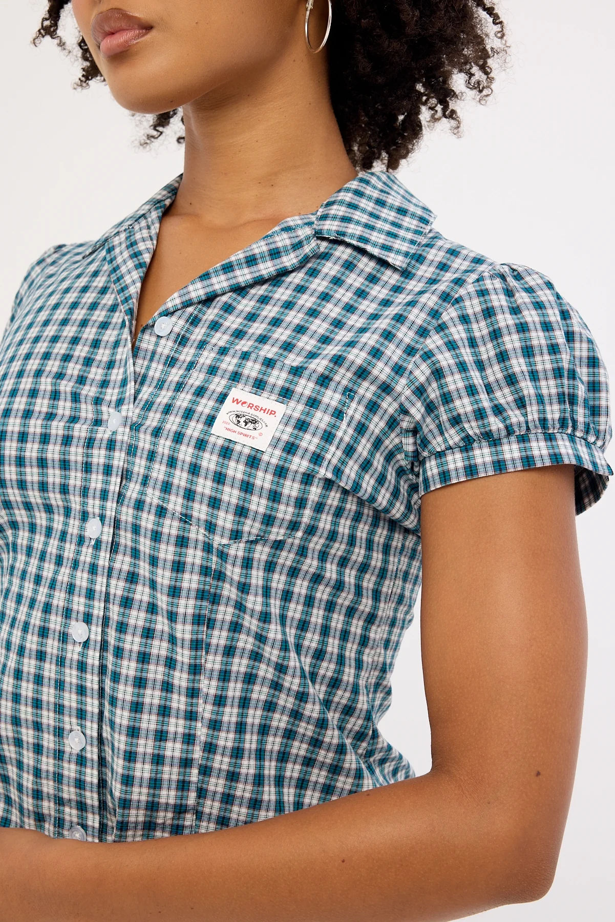 Worship Checkmate Baby Short Sleeve Shirt Blue - Image 6