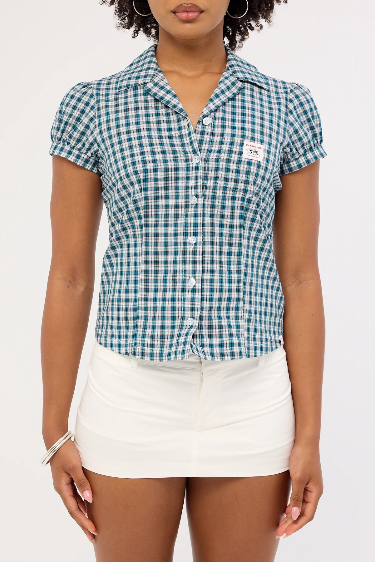 Worship Checkmate Baby Short Sleeve Shirt Blue - Image 8