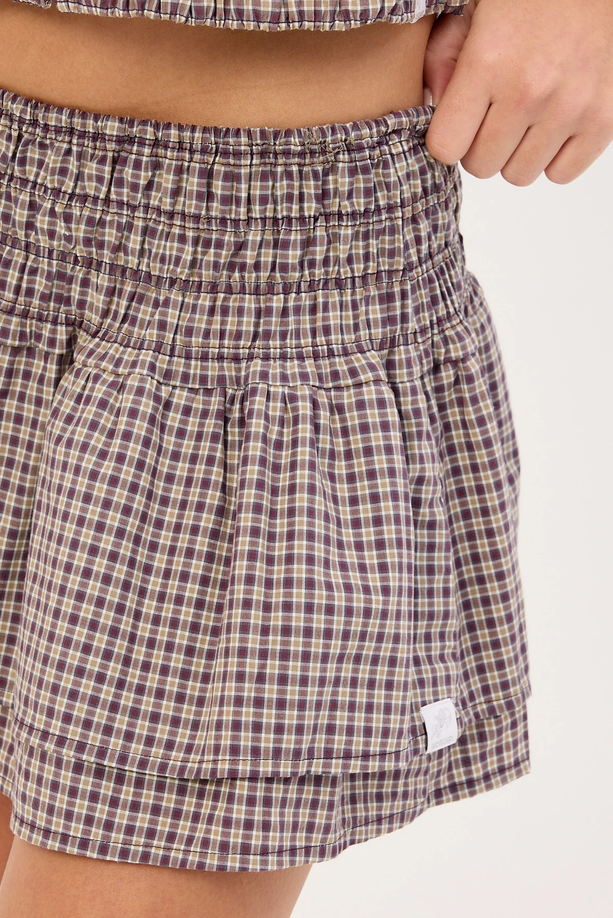 Worship Cheek Shirred Circle Skirt Blackberry - Image 3