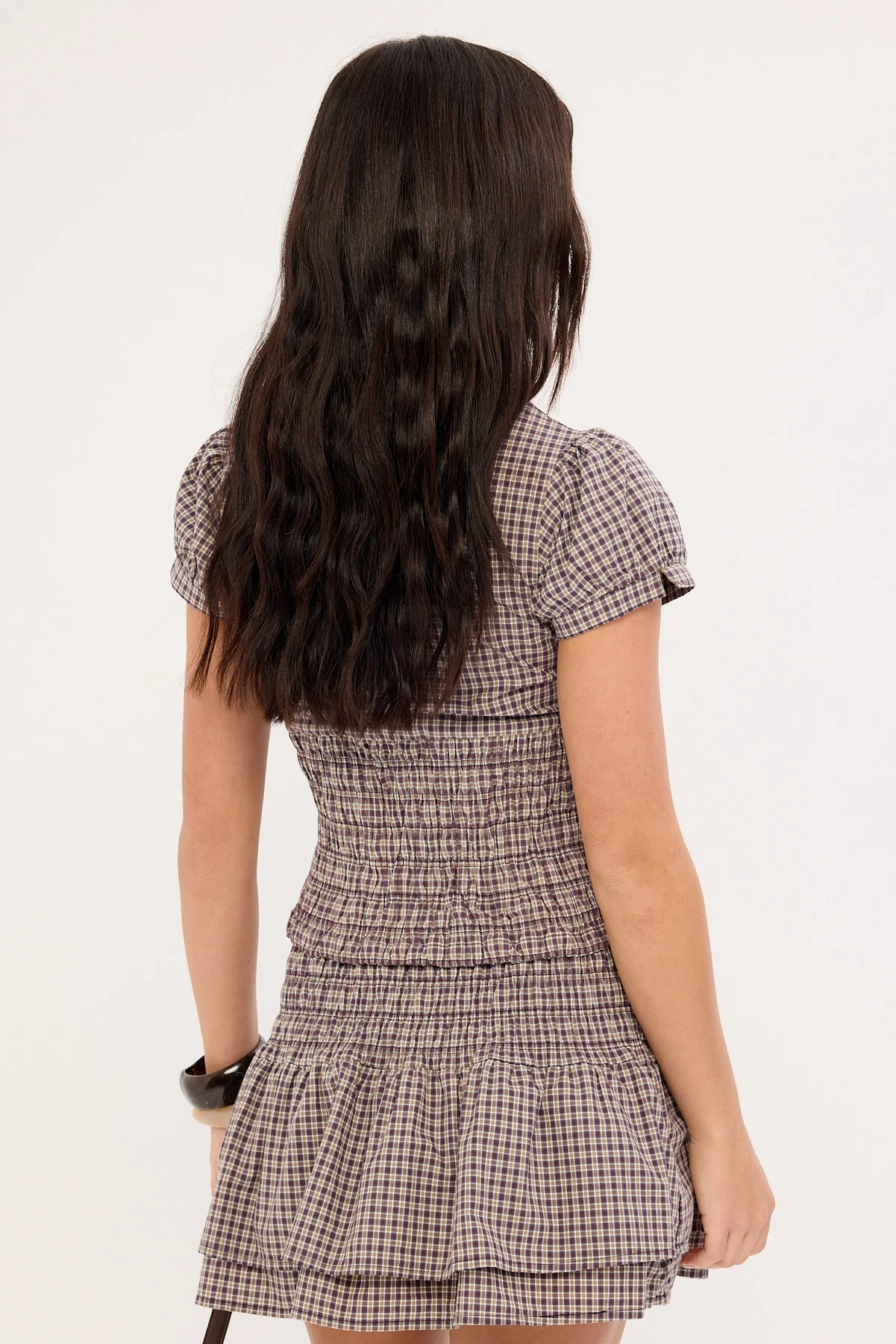 Worship Cheek Shirred Circle Skirt Blackberry - Image 5