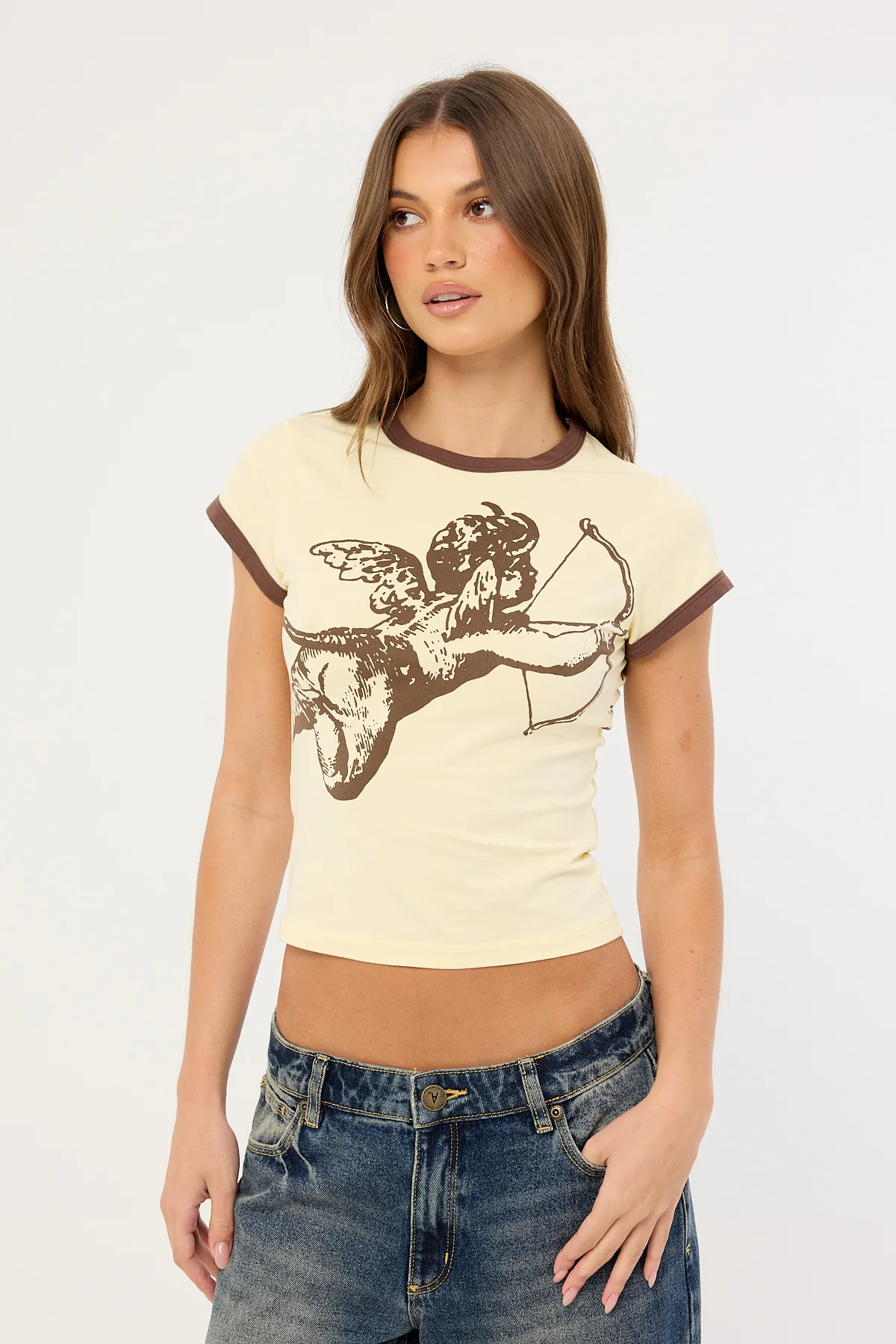 Worship Cherub Cap Sleeve Ringer Lemon Icing