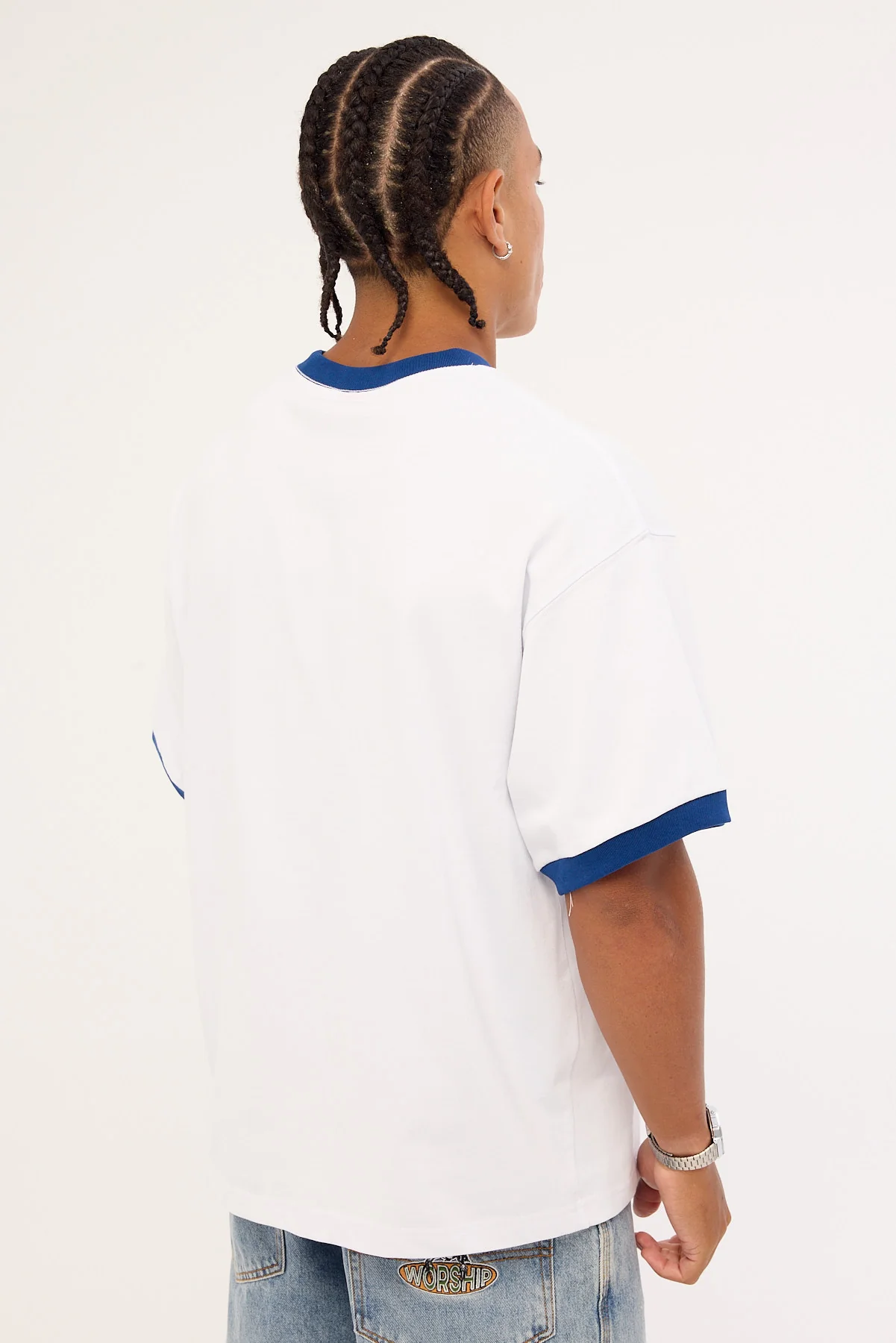 Worship Cherub Oversize Ringer Tee White - Image 4