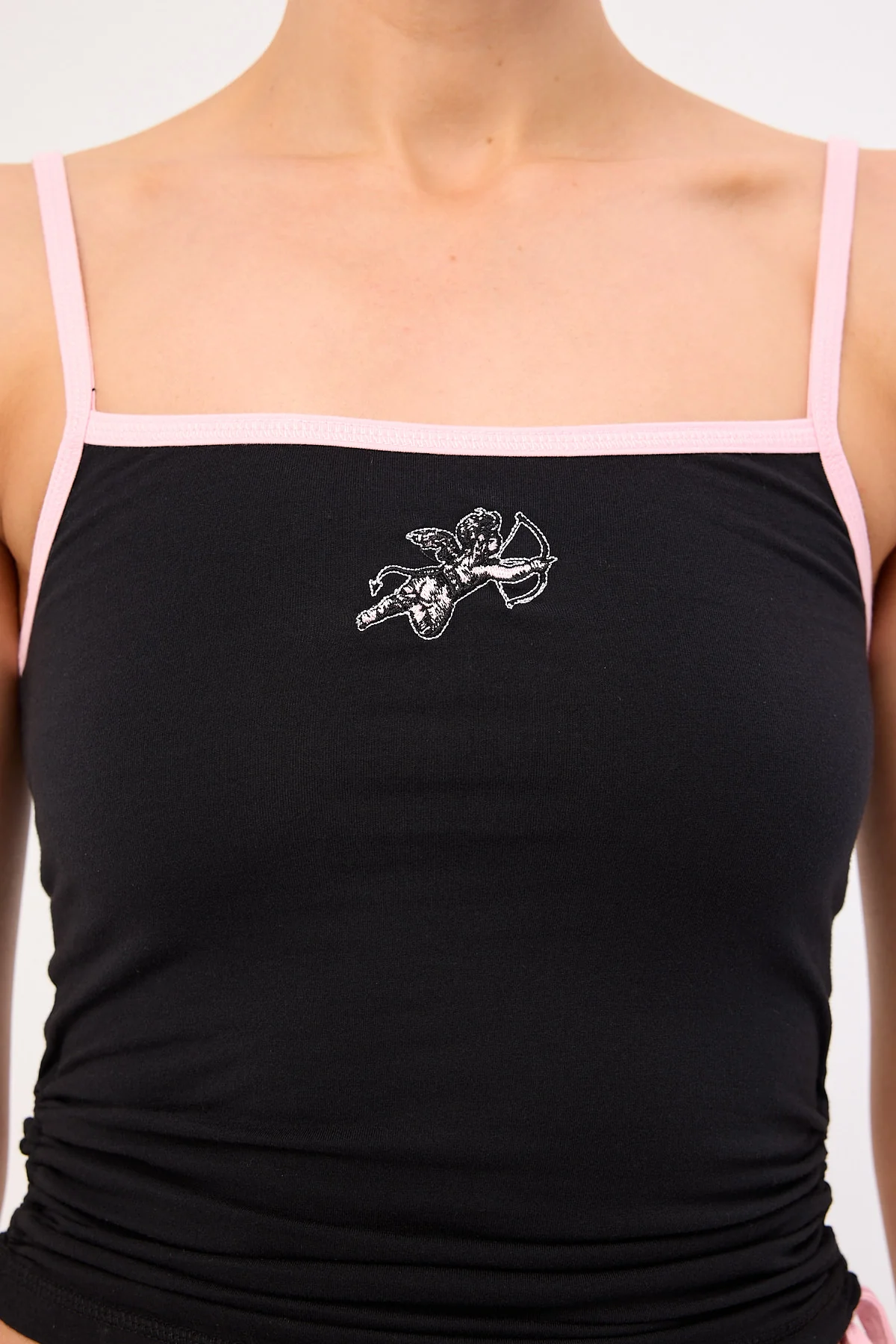 Worship Cherub Ruched Singlet Black - Image 4