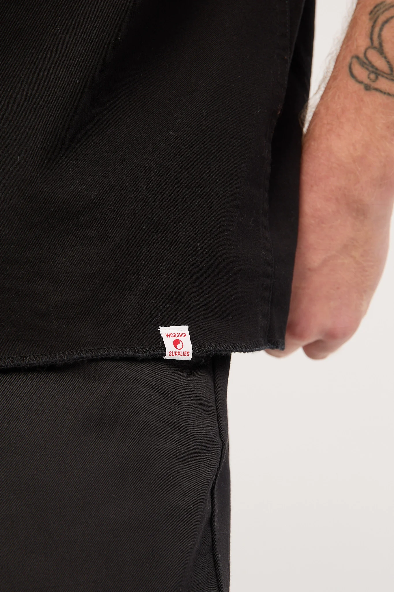 Worship Cherub Short Sleeve Work Shirt Black - Image 7