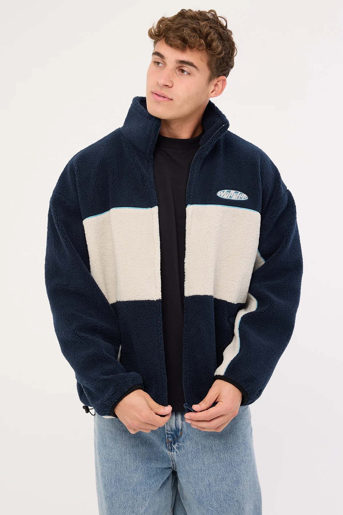 Worship Clipper Sherpa Jacket Blue - Image 3