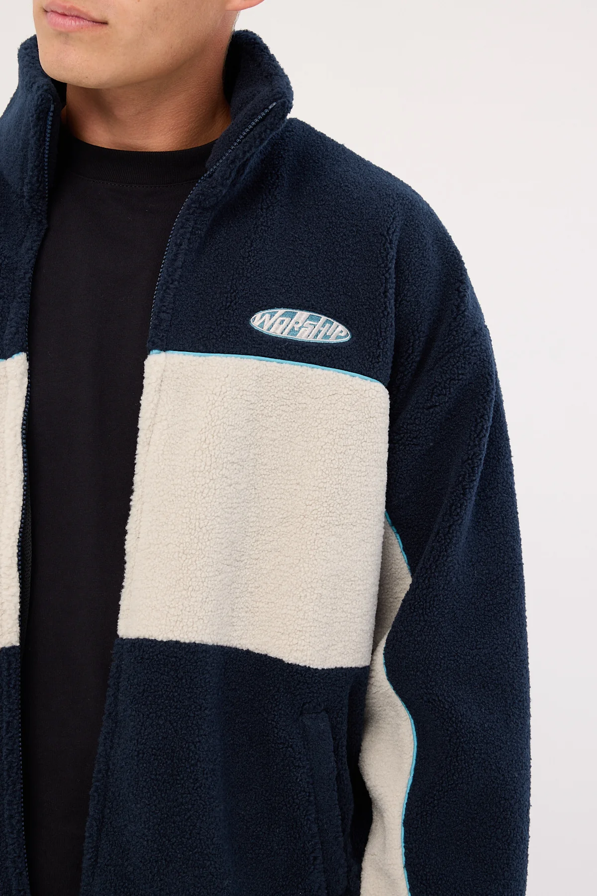 Worship Clipper Sherpa Jacket Blue - Image 4