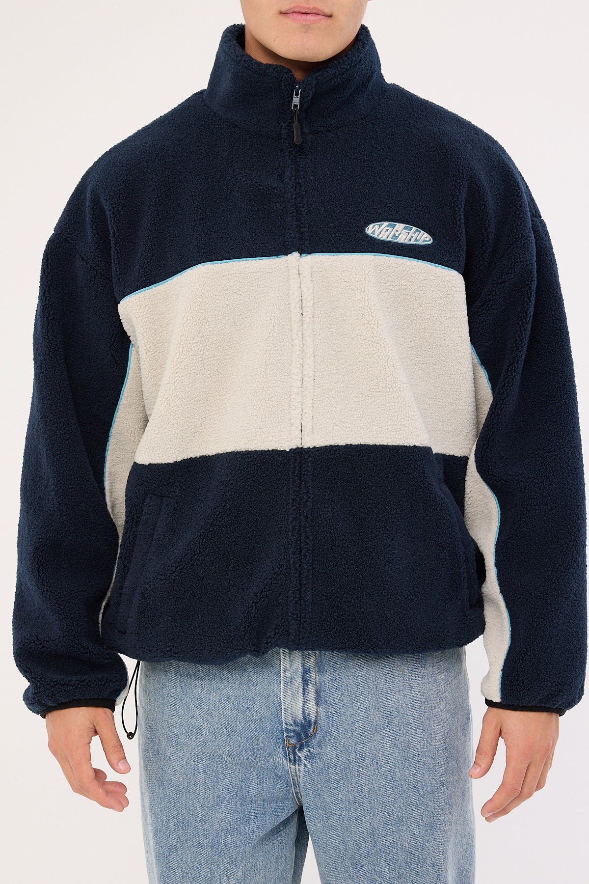 Worship Clipper Sherpa Jacket Blue - Image 9