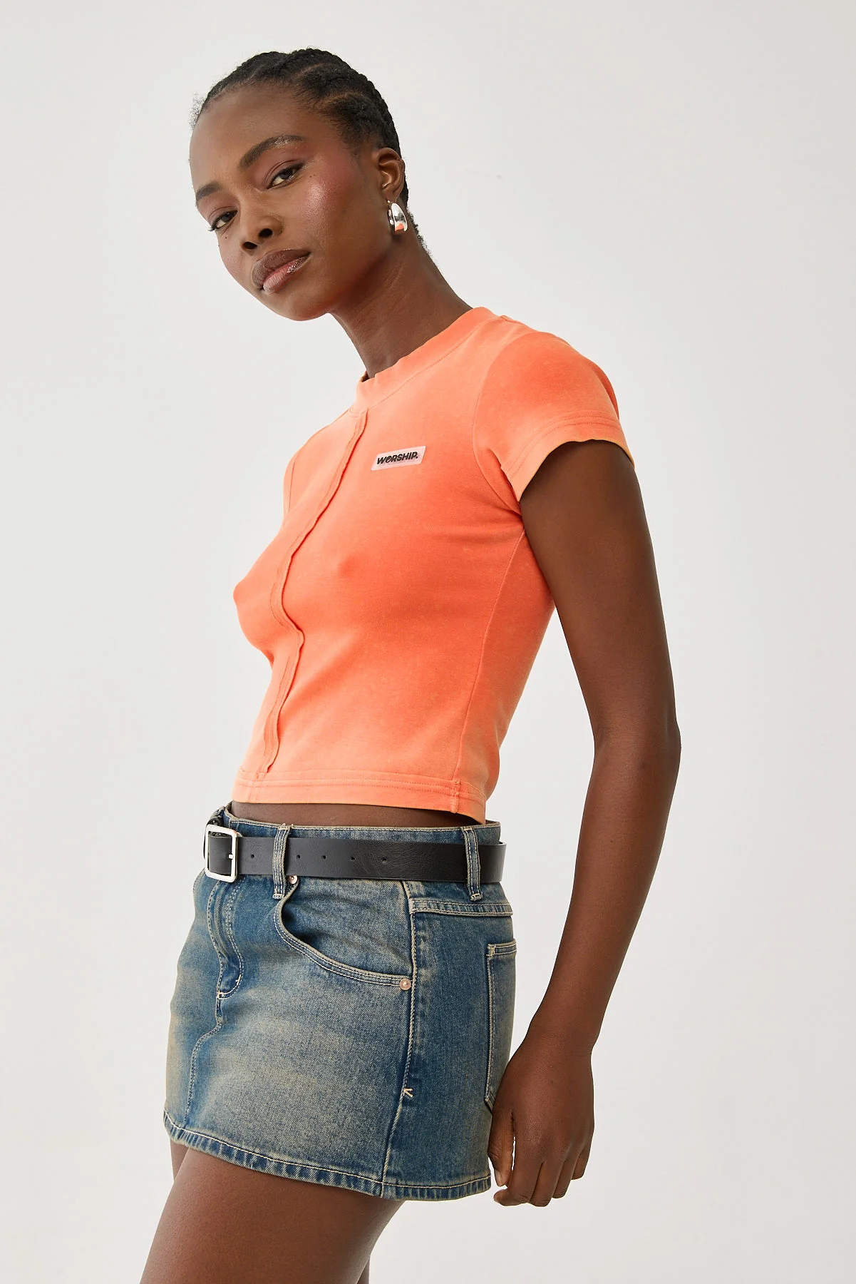Worship Core Divided Teeny Tee Cherry Tomato - Image 4