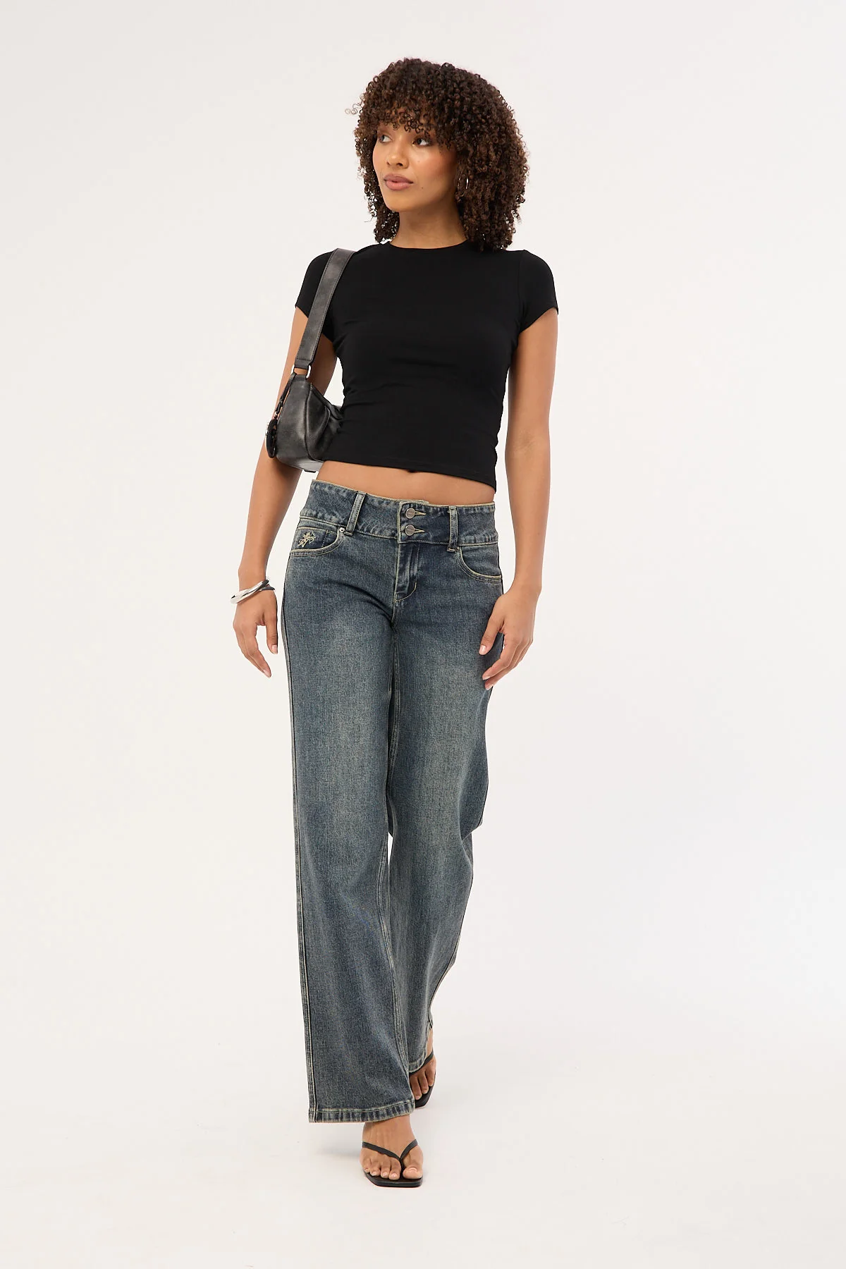 Worship Crux Low Rider Jean Blasted Blue