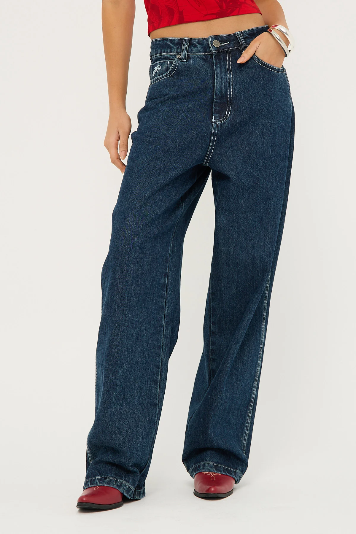 Worship Cute But Psycho Big Baggy Jean Dirty Midnight - Image 2