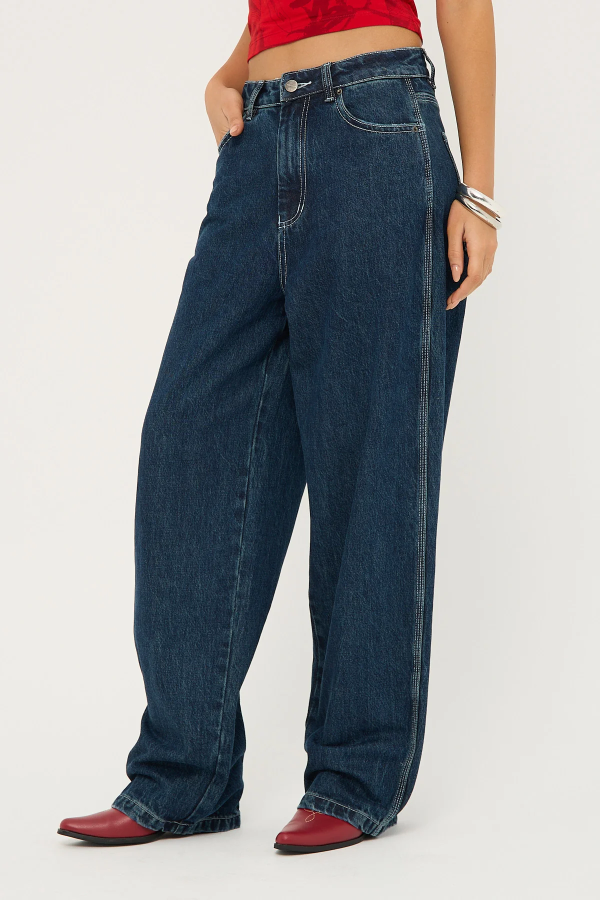 Worship Cute But Psycho Big Baggy Jean Dirty Midnight - Image 4