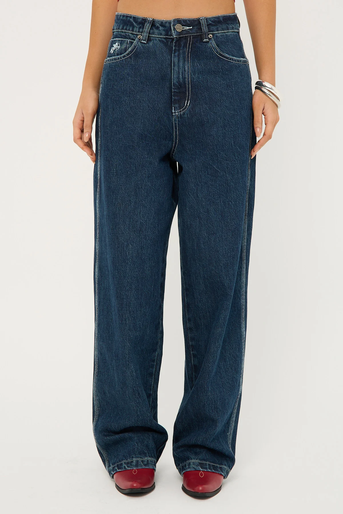 Worship Cute But Psycho Big Baggy Jean Dirty Midnight - Image 9