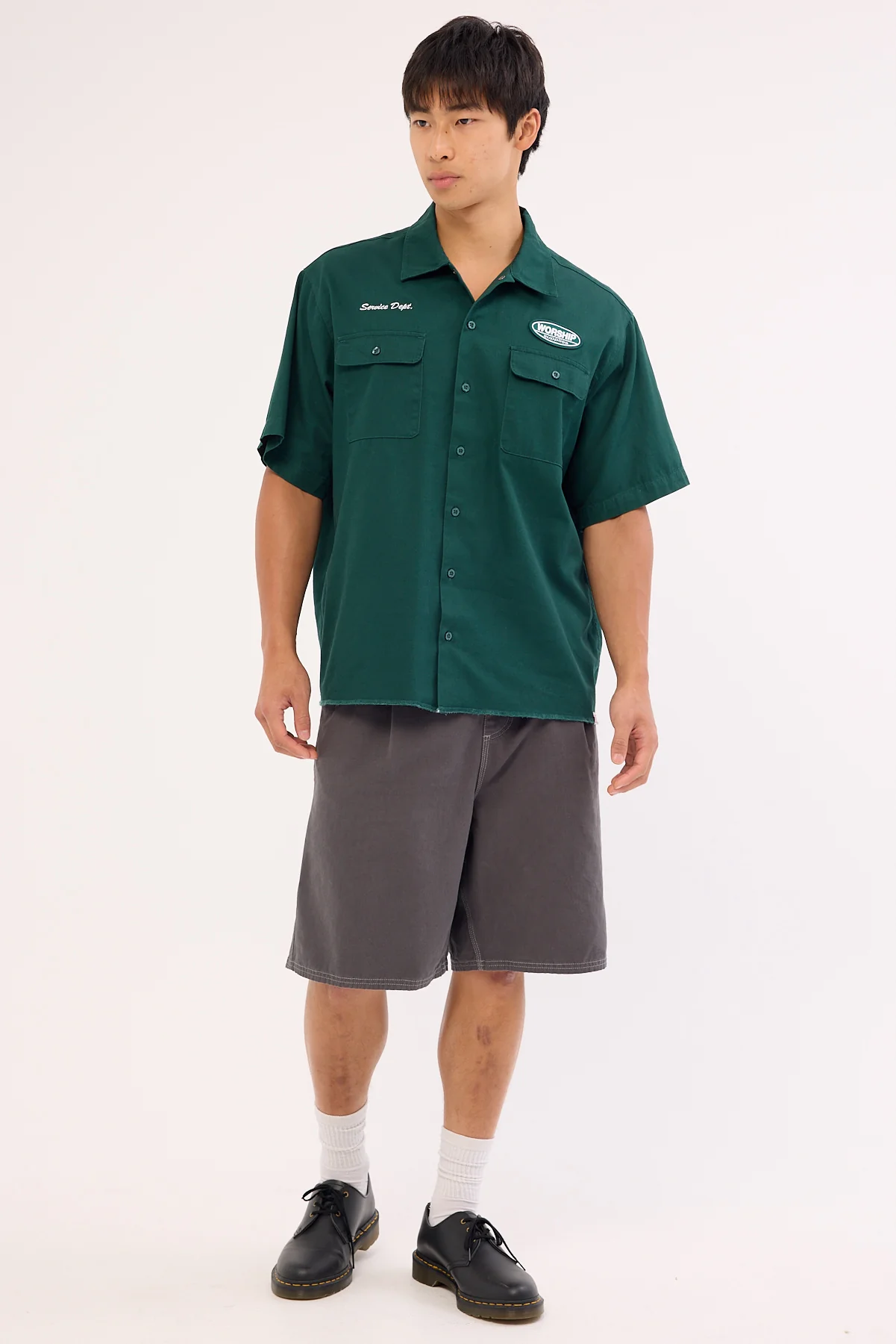 Worship Department Short Sleeve Workshirt Hunter Green - Image 2