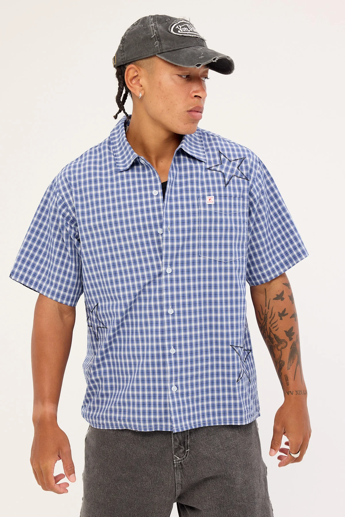 Worship Dreamers Short Sleeve Shirt Blue - Image 2