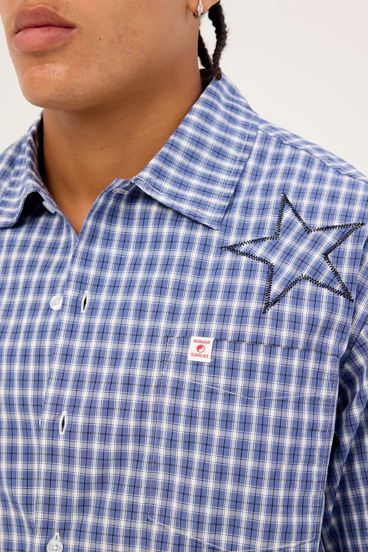 Worship Dreamers Short Sleeve Shirt Blue - Image 4