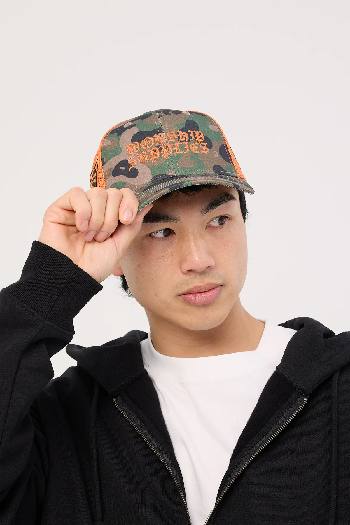 Worship Escape Trucker Hat Green - Image 5