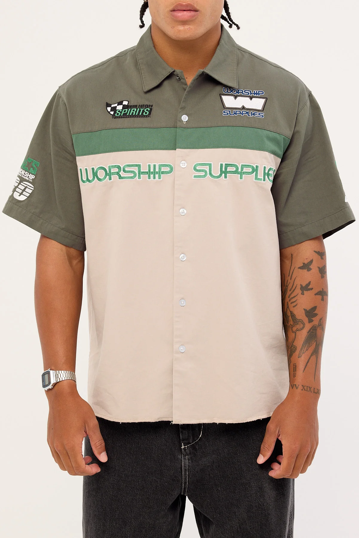 Worship Grand Prix Short Sleeve Shirt Worn Black - Image 6
