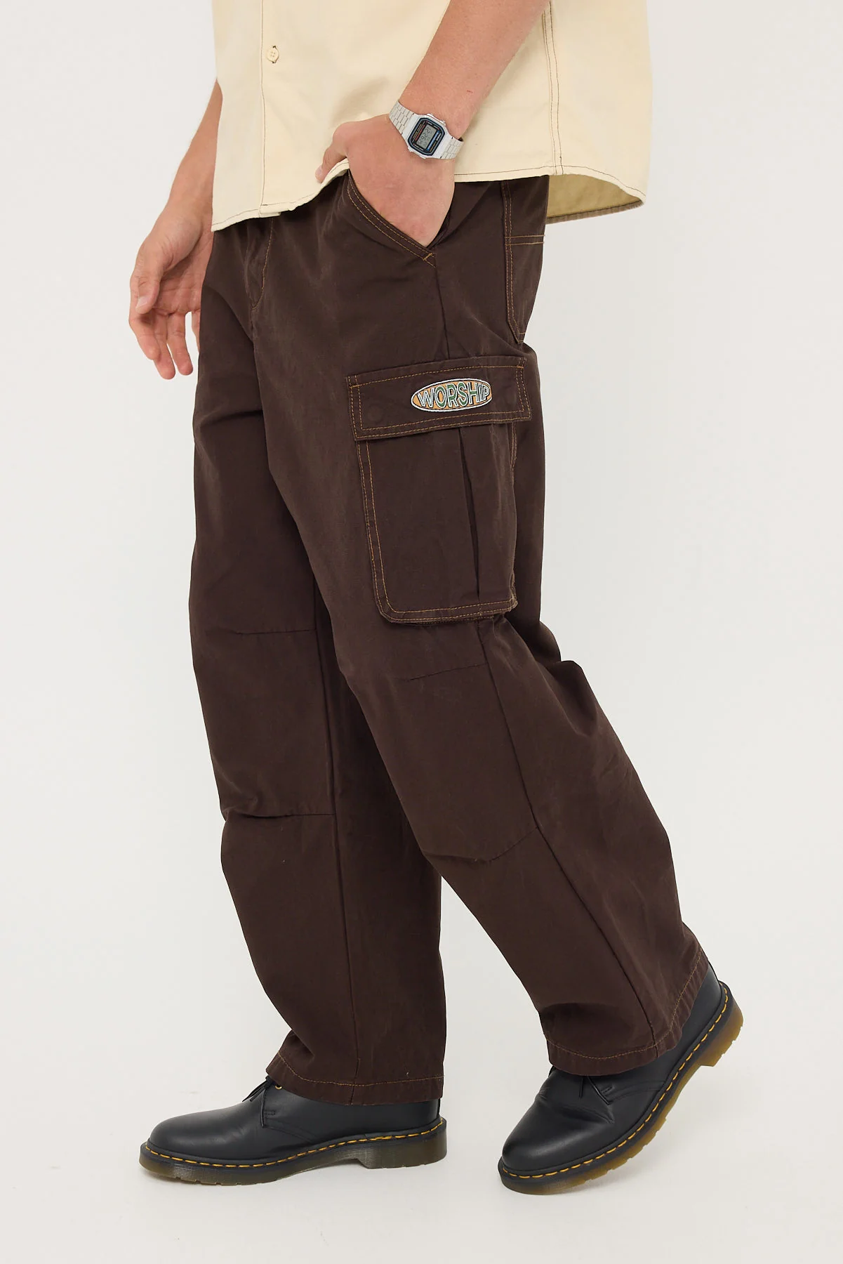 Worship Guard Cotton Cargo Pant Mole Overdye - Image 4