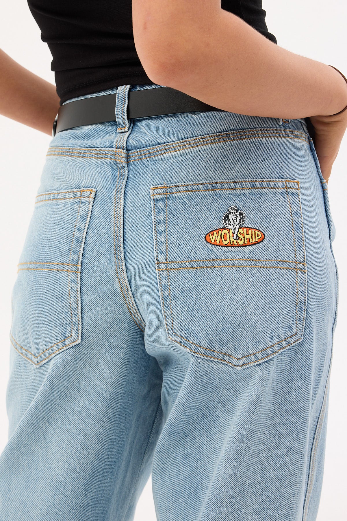 Worship Hangtime Sloucher Jean Blew Dust - Image 6