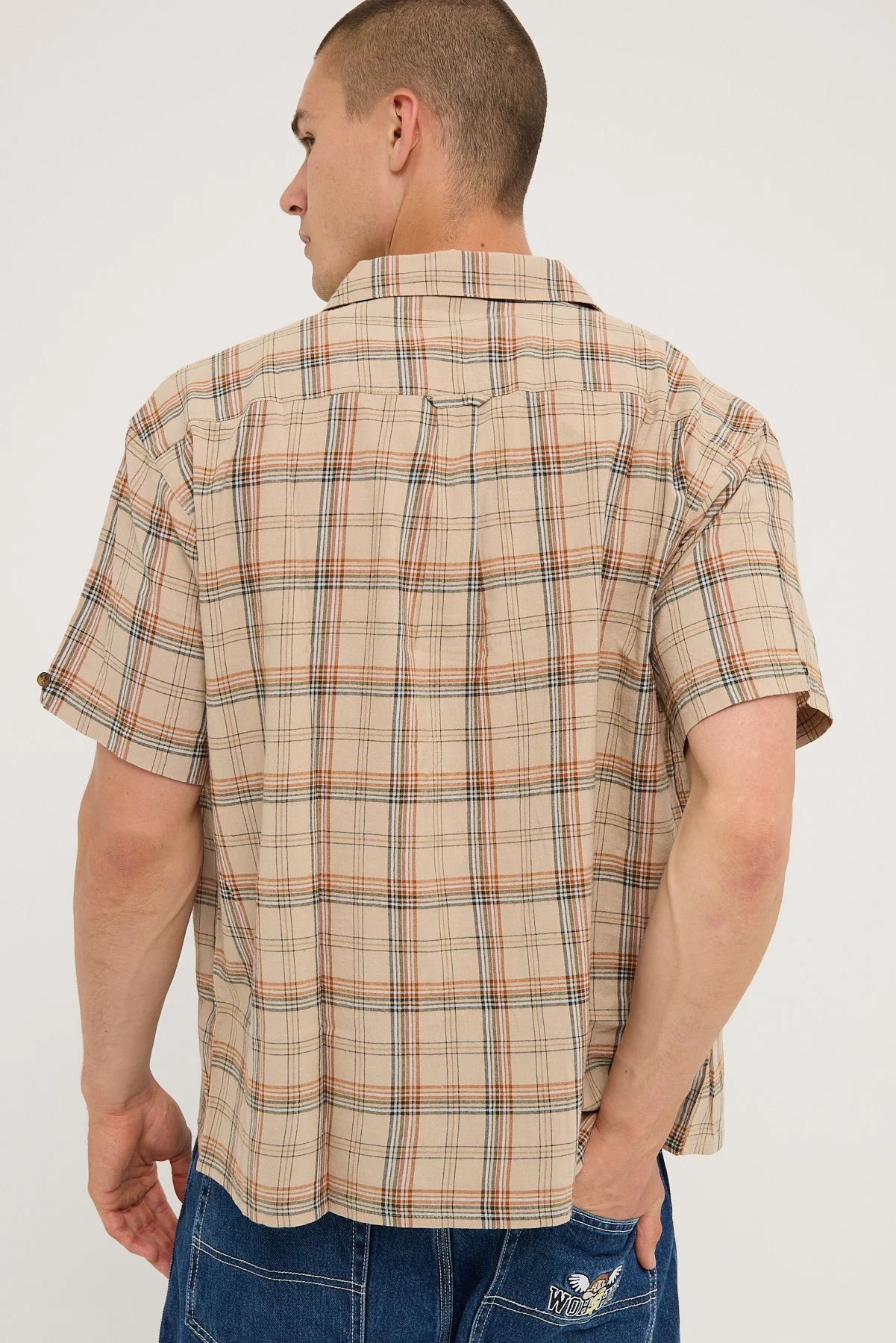 Worship Hank Short Sleeve Work Shirt Grey - Image 5