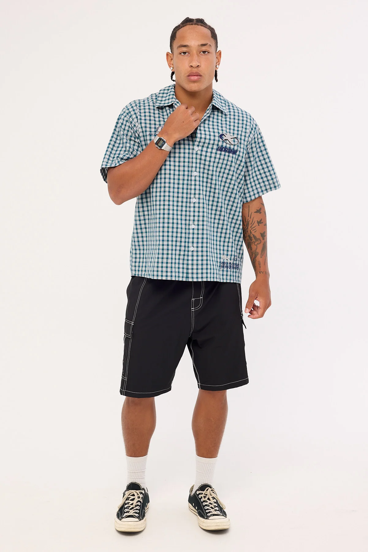 Worship Injection Short Sleeve Shirt Dark Blue - Image 2