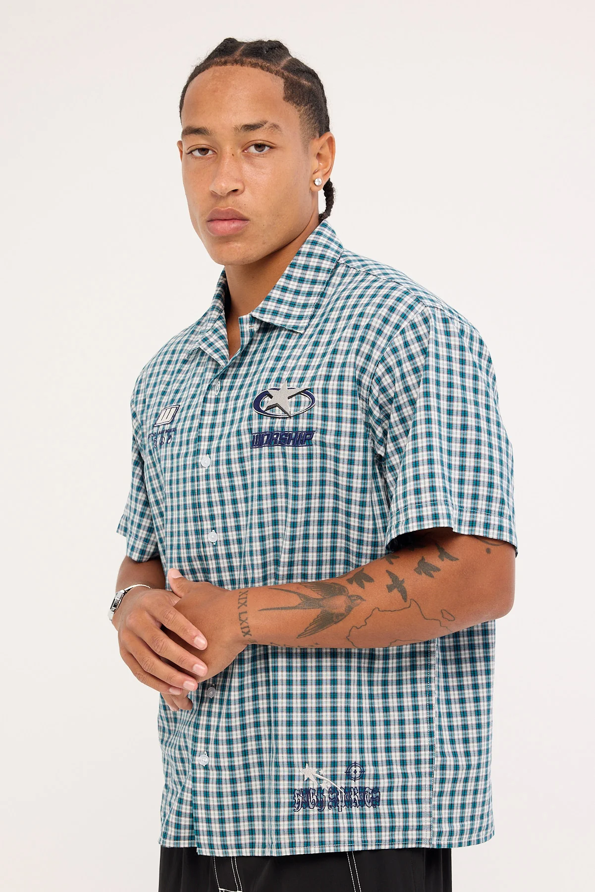Worship Injection Short Sleeve Shirt Dark Blue - Image 6