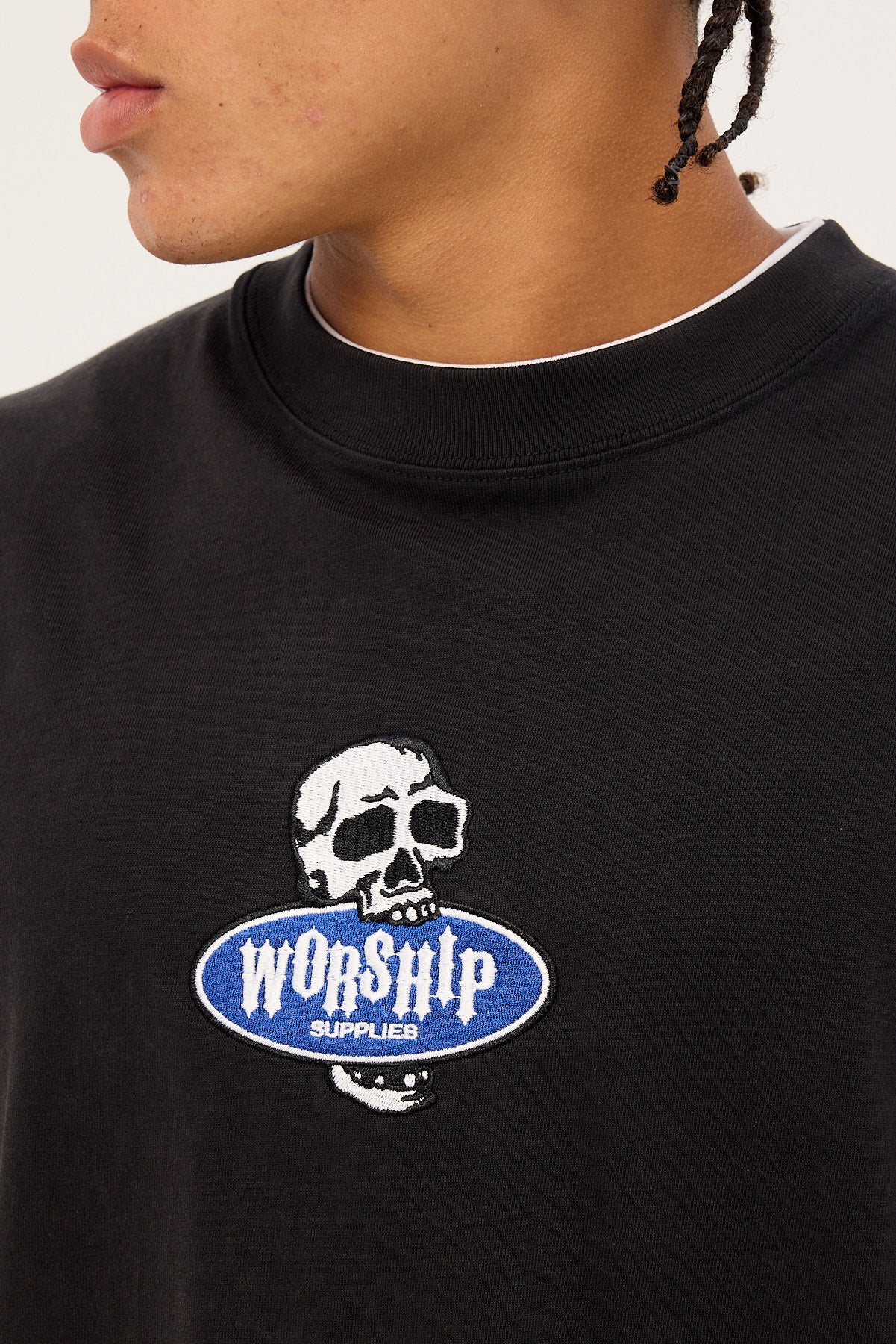Worship Jaws Oversize Tee Washed Black - Image 5