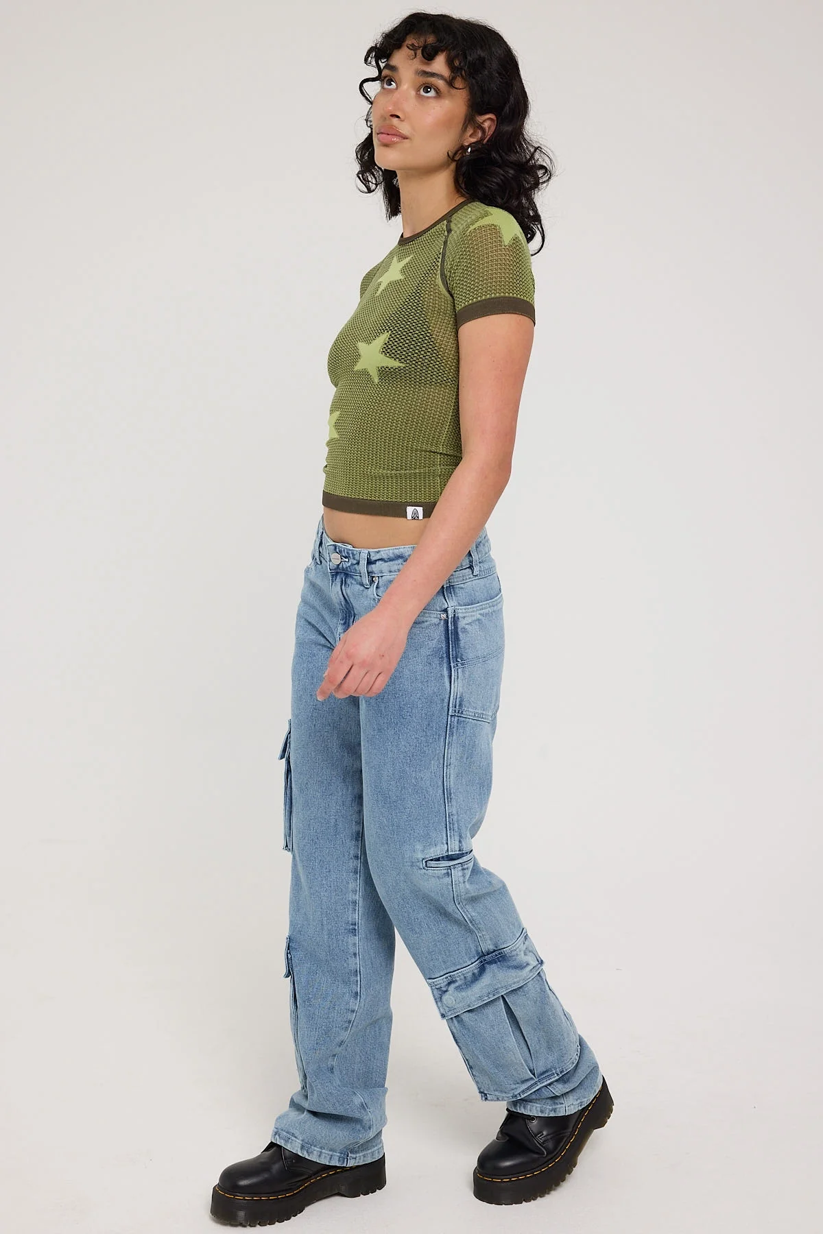 Worship Junkyard Cargo Low Rider Jean Spirit Blue - Image 2