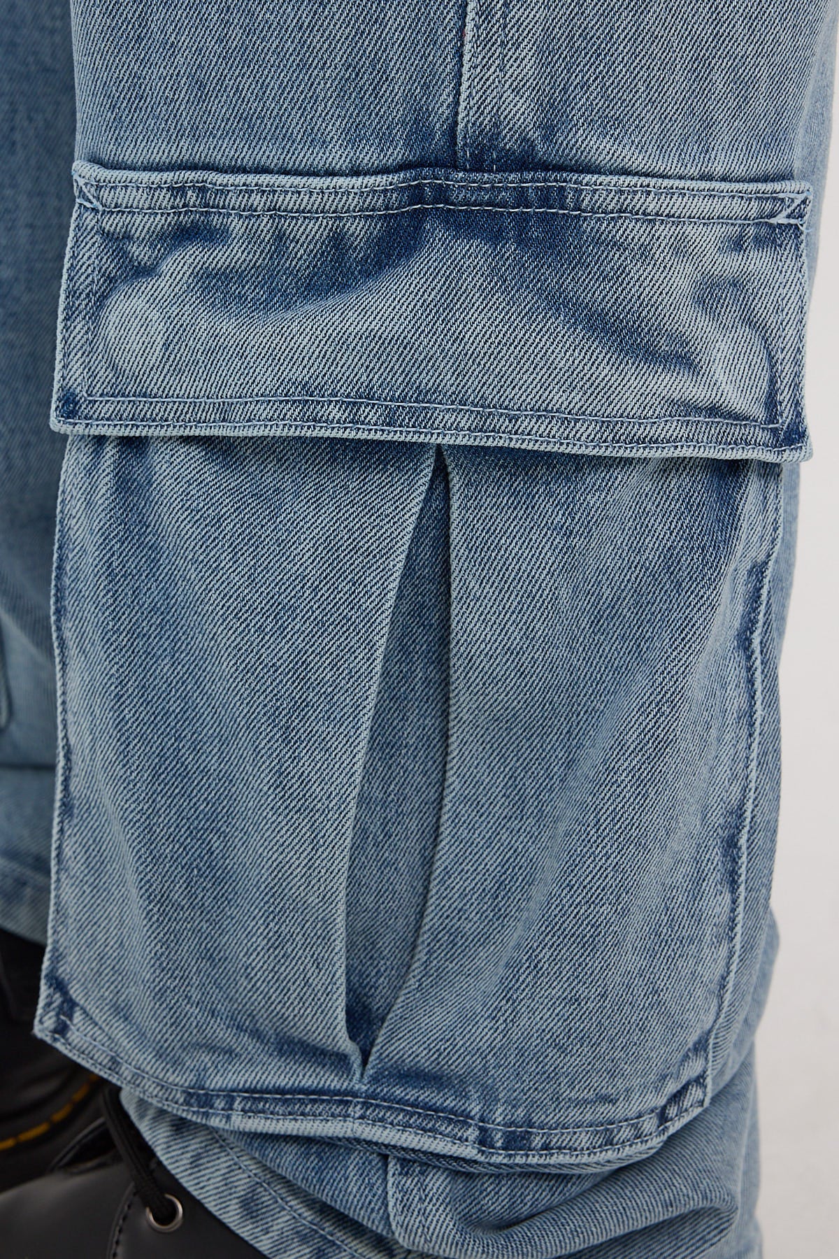 Worship Junkyard Cargo Low Rider Jean Spirit Blue - Image 6