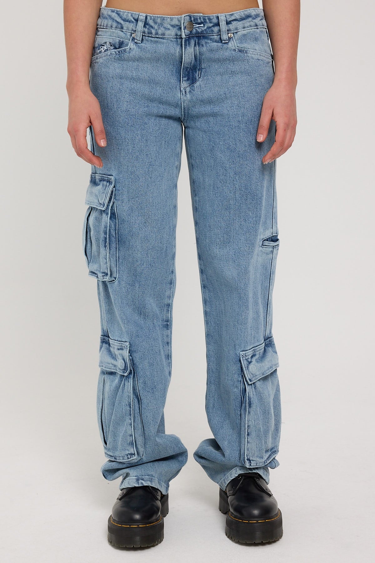 Worship Junkyard Cargo Low Rider Jean Spirit Blue - Image 7