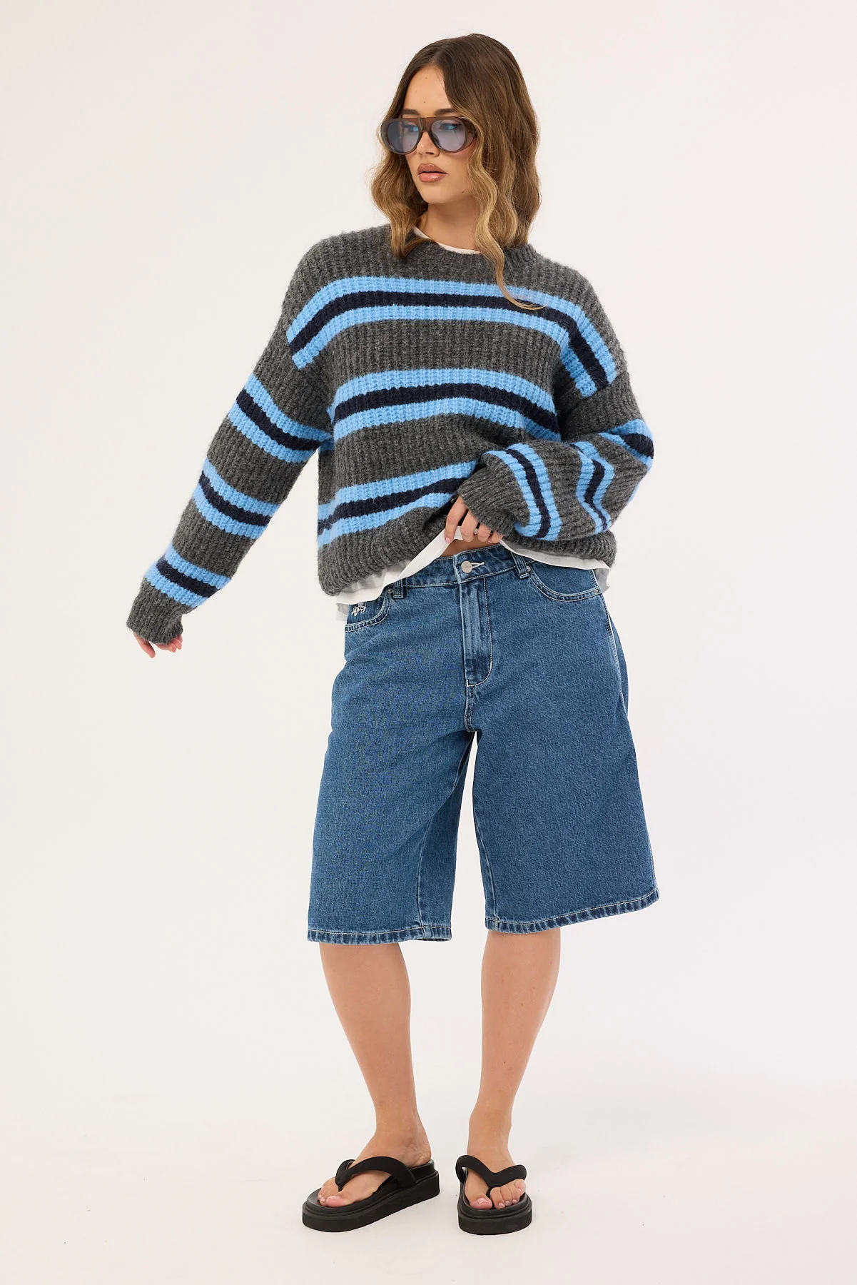 Worship Kick Off Big Baggy Short Steady Mid Blue
