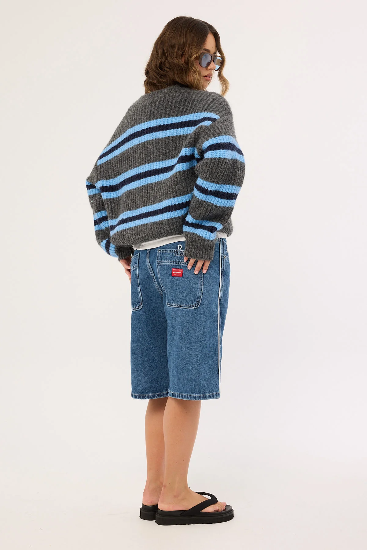 Worship Kick Off Big Baggy Short Steady Mid Blue - Image 6