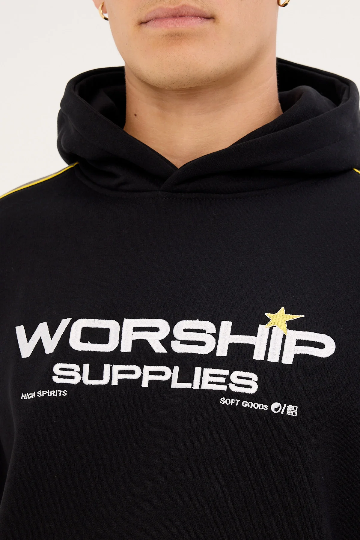 Worship Laser Panel Pullover Hood Black - Image 3