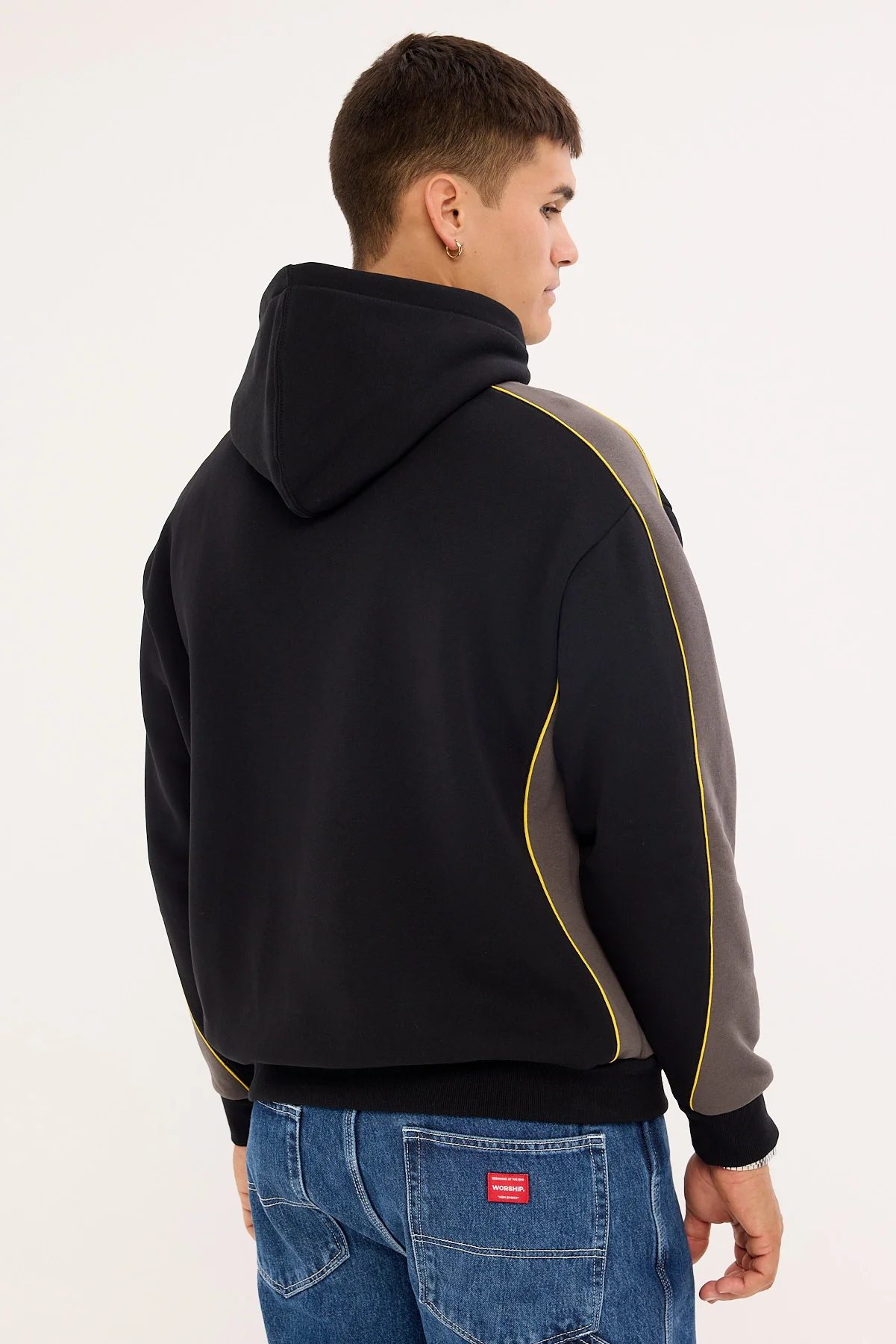 Worship Laser Panel Pullover Hood Black - Image 5