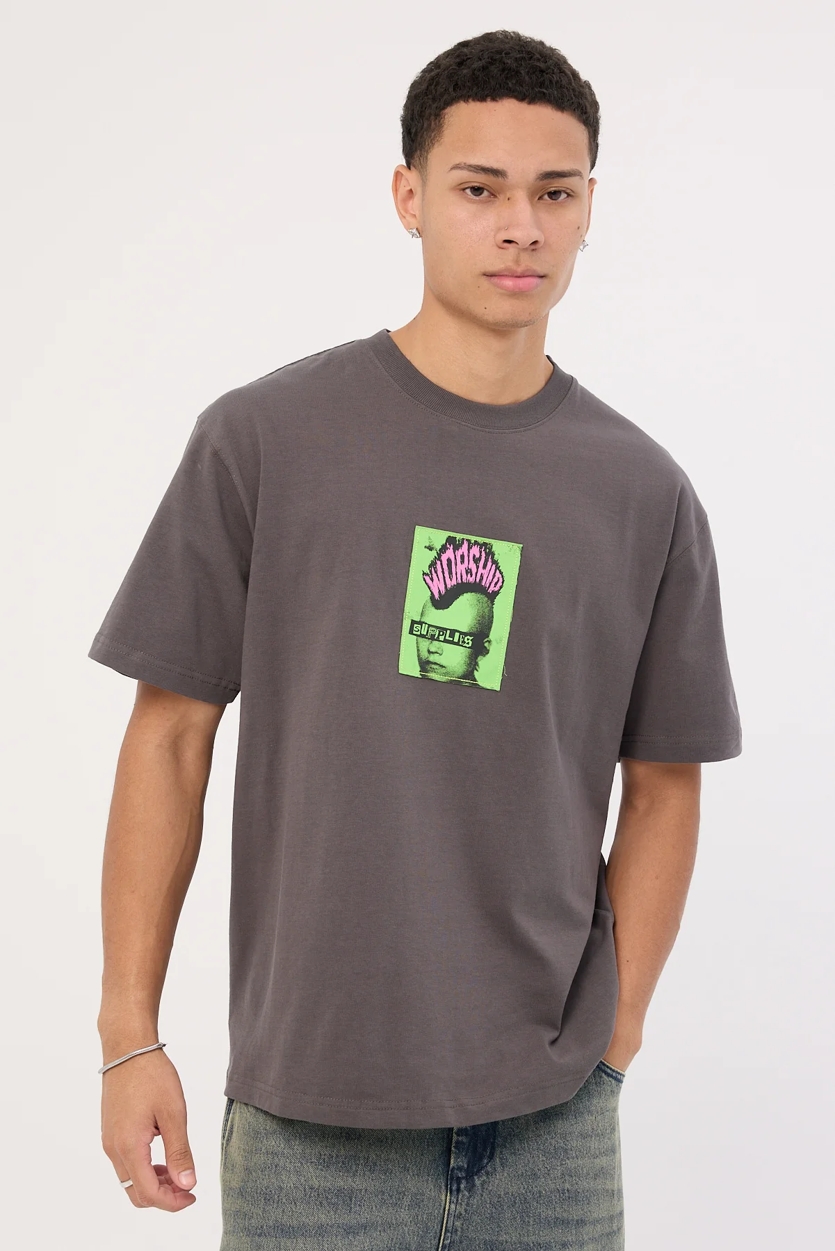 Worship Lil Mo Tee Worn Black