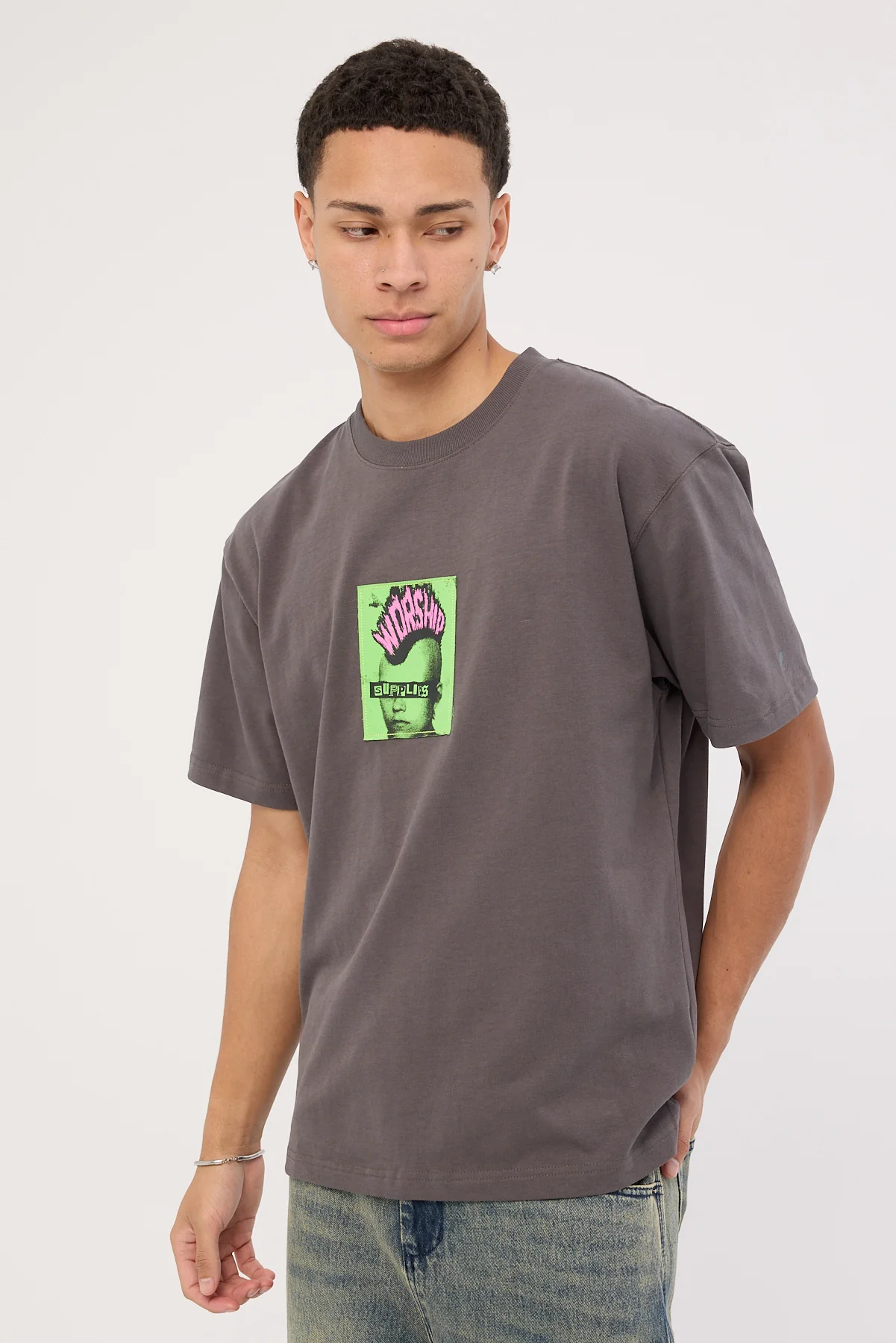 Worship Lil Mo Tee Worn Black - Image 4