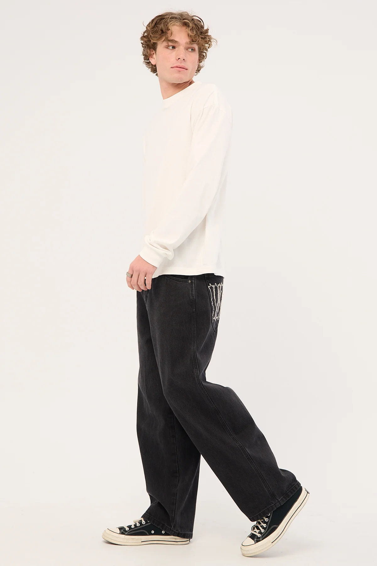 Worship Logorama Dozer Jean Washed Black - Image 4
