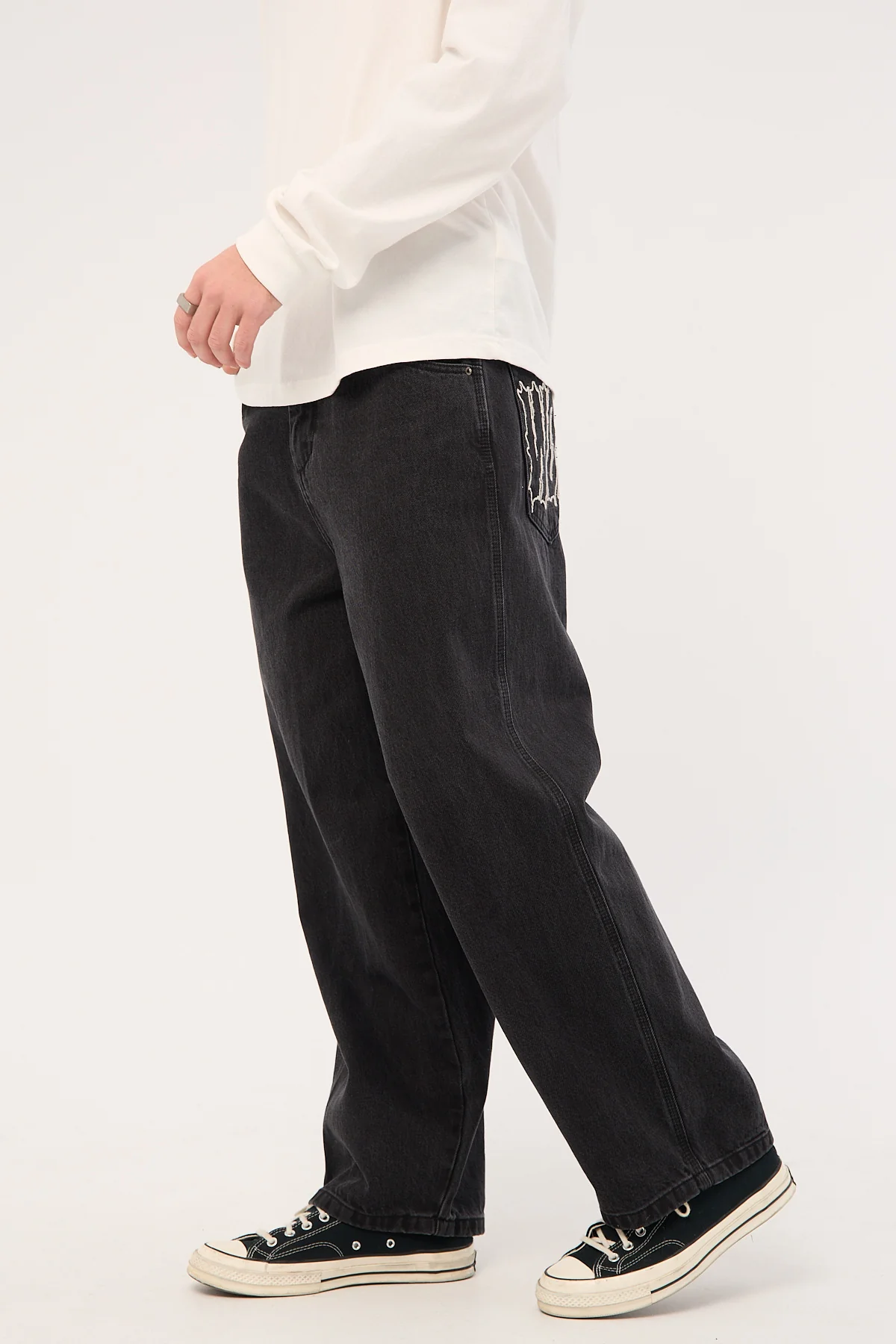 Worship Logorama Dozer Jean Washed Black - Image 5