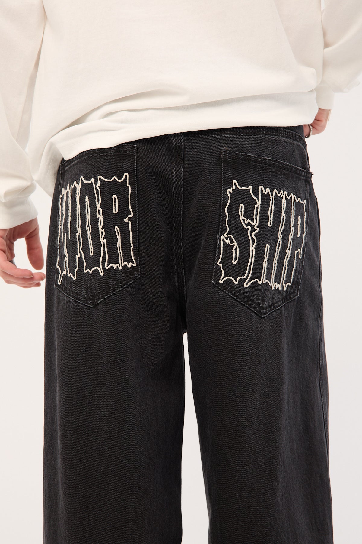 Worship Logorama Dozer Jean Washed Black - Image 9