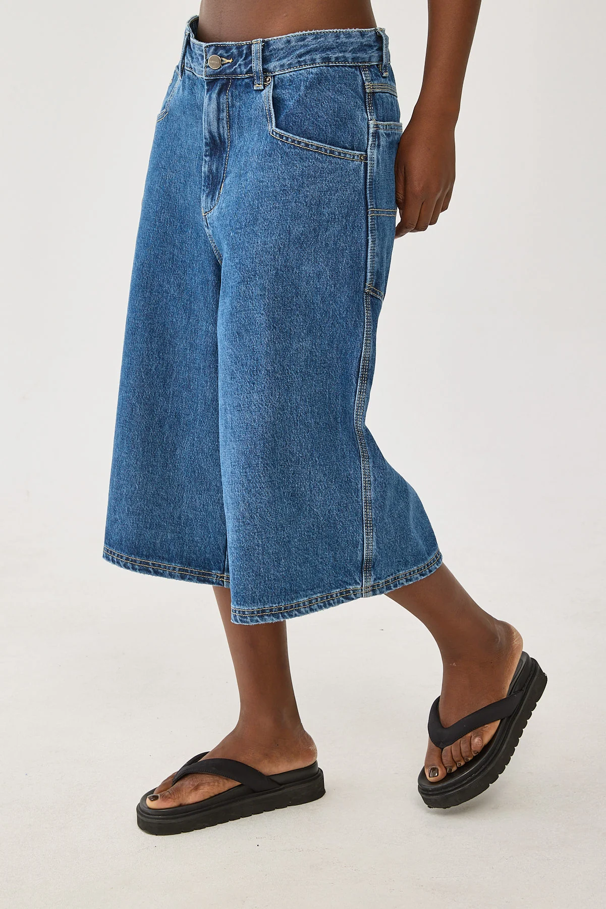 Worship Long Boy Short Worn Rinsed Blue - Image 4