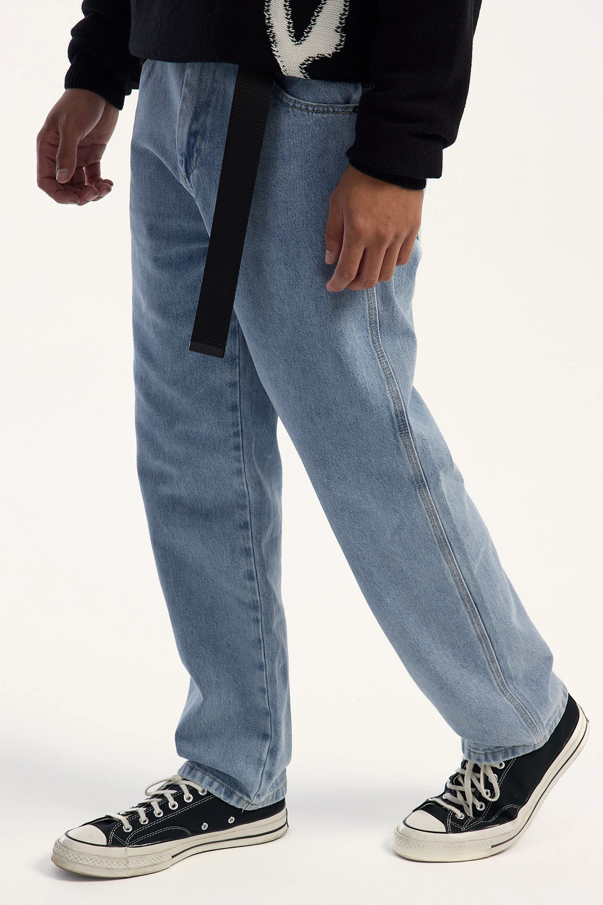 Worship Lounger Jean Worn Blue - Image 2