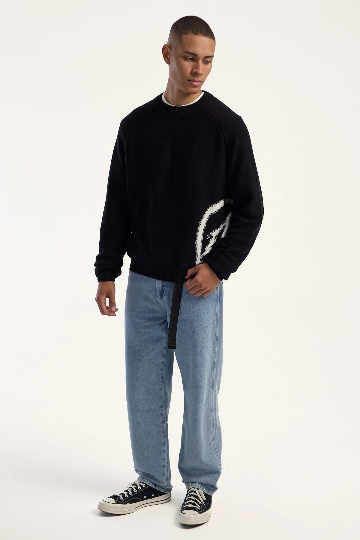 Worship Lounger Jean Worn Blue - Image 4