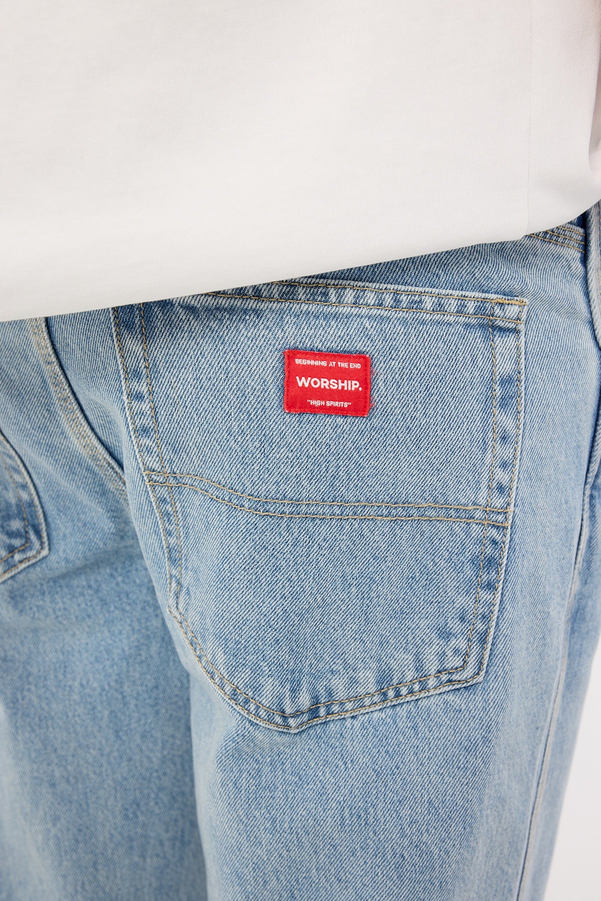 Worship Lounger Jean Worship Worn Blue - Image 6