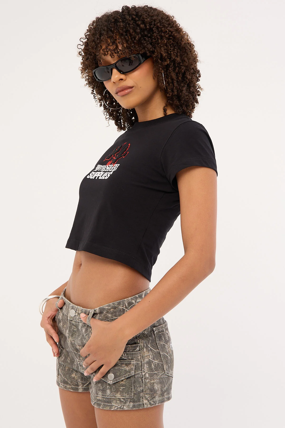 Worship Love Birds Teeny Tee Black - Image 6
