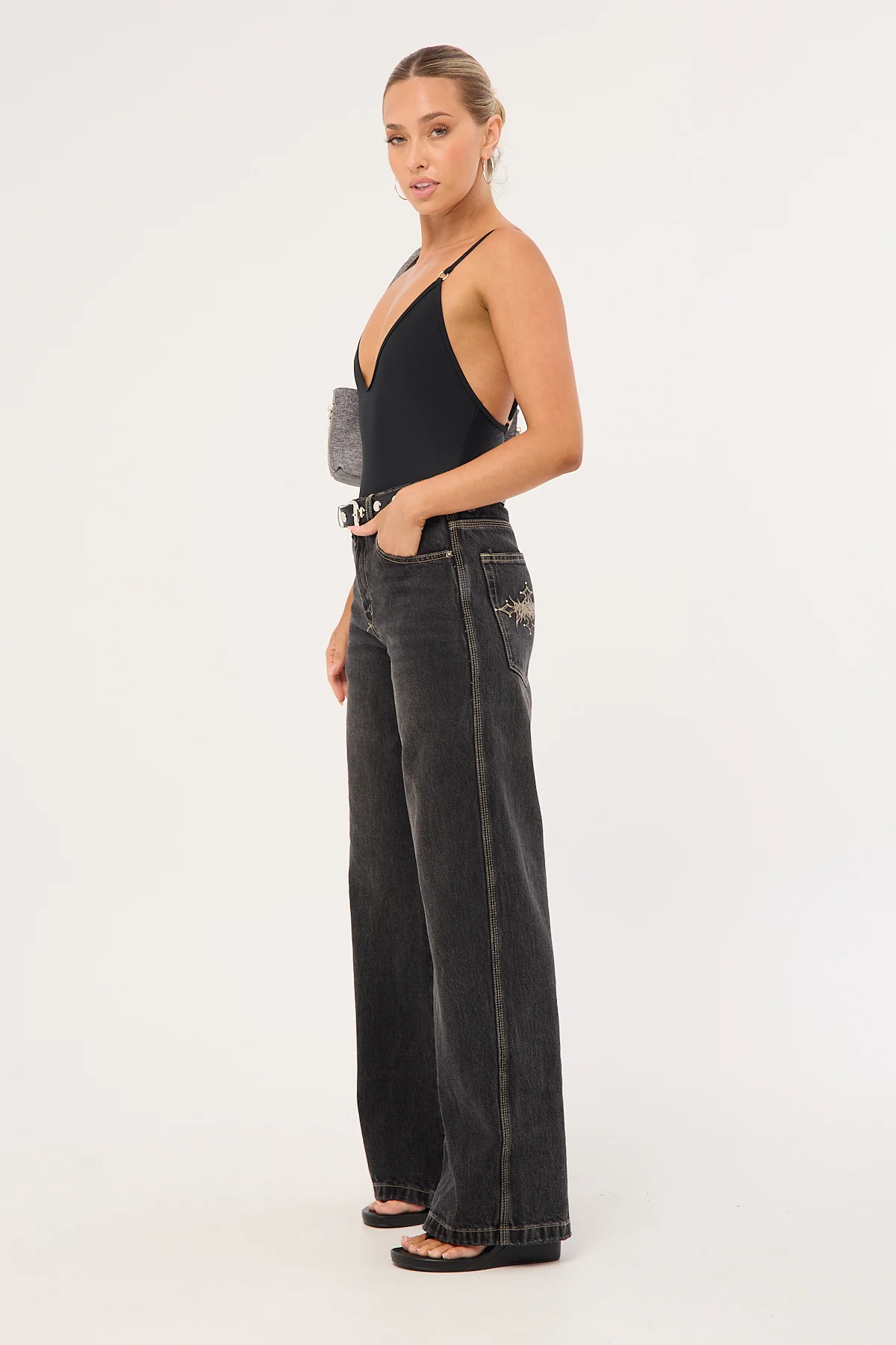 Worship Metalx Sweeper Jean Black Rinse - Image 2