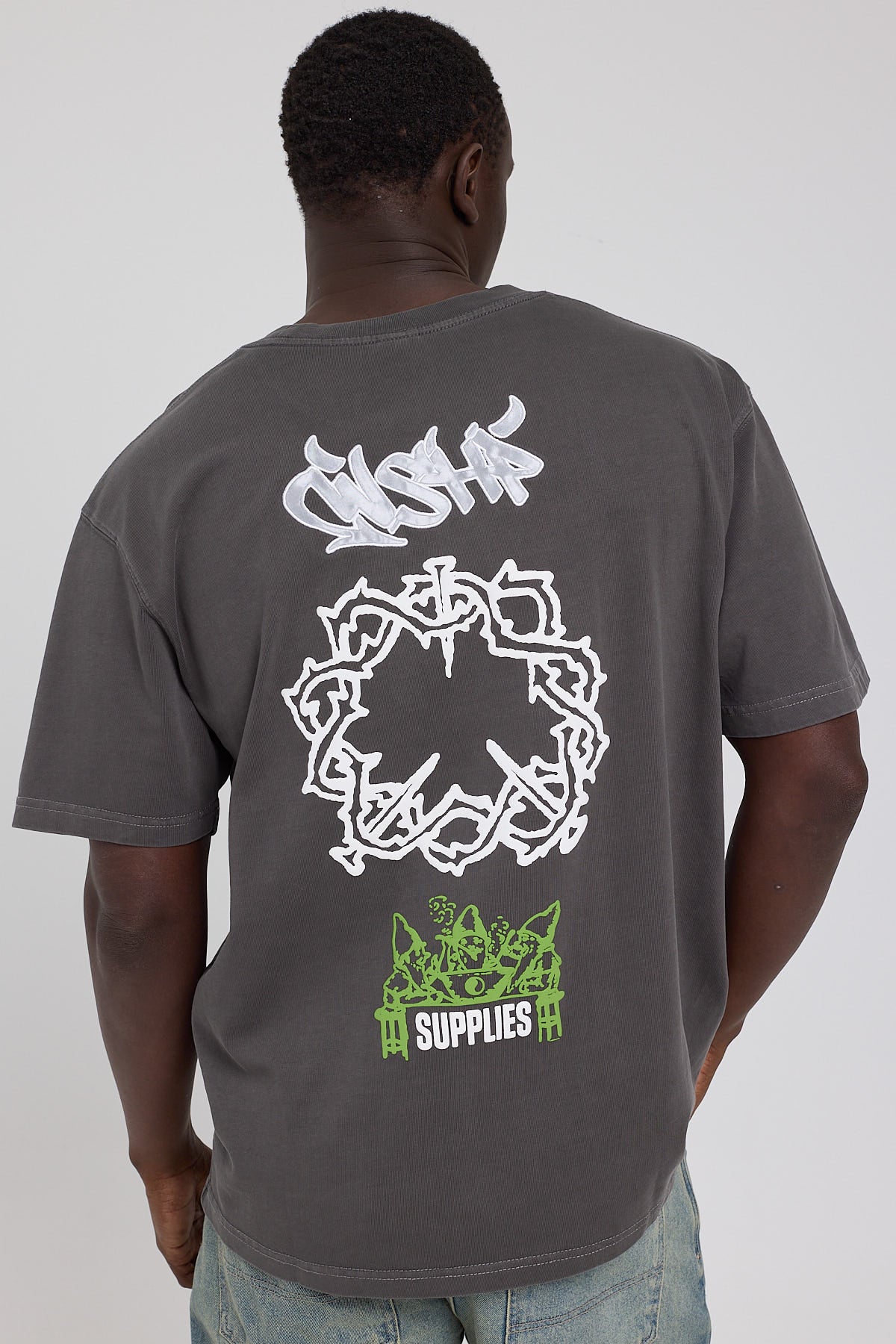 Worship Misconduct Tee Black Overdye